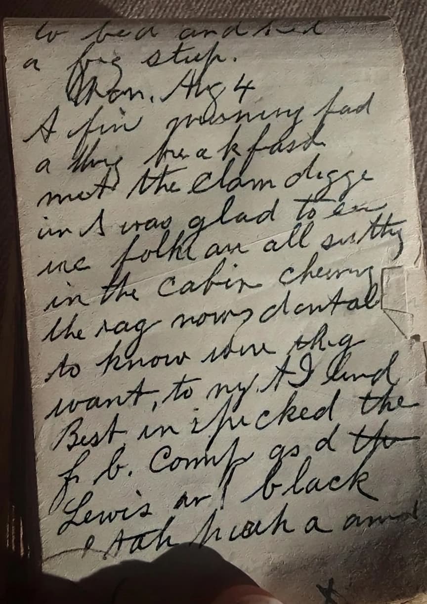 Letter after restoration