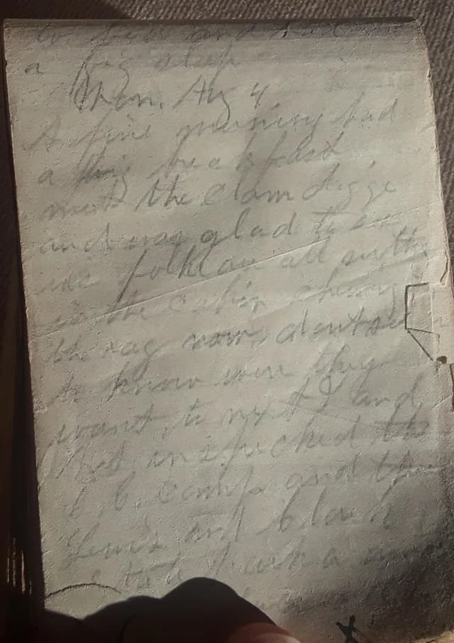 Letter before restoration