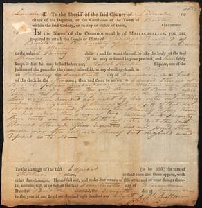 Legal document before restoration