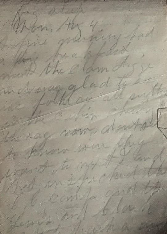 Faded text before restoration